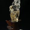 黃膠花麒麟雕件
