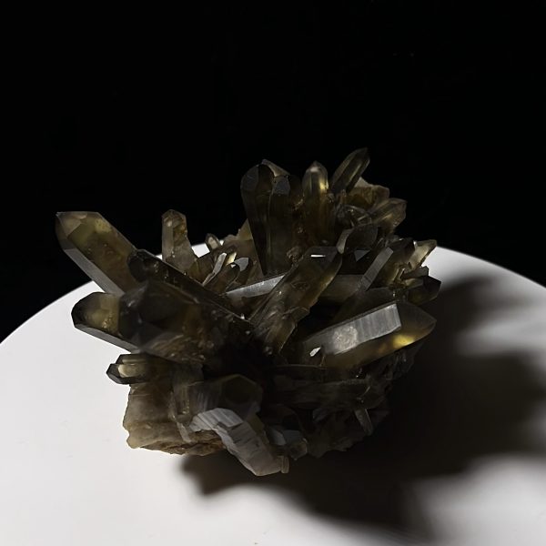 茶黃晶水晶簇