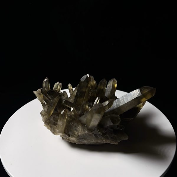 茶黃晶水晶簇